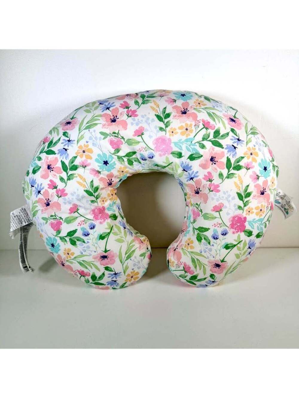Original Boppy Nursing Pillow Insert with Watercolor Floral Slipcover